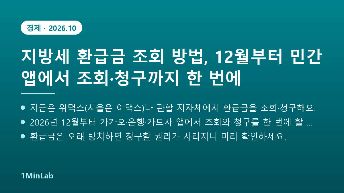 지방세 환급금 조회 방법